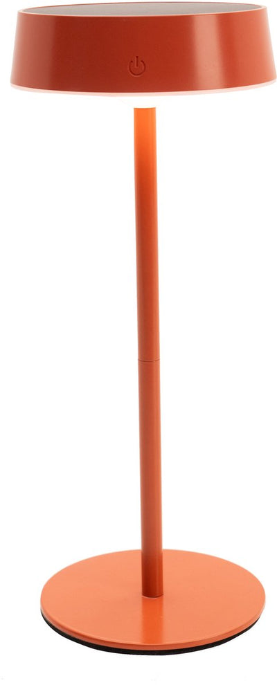 Eglo Simeri Tischleuchte – wiederaufladbar (bis zu 22 Stunden Licht) – Solar – 31 cm – ziegelrot warmorange – kabellos – dimmbar – drinnen und draußen