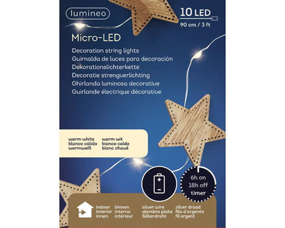 Lumineo Micro-LED-Beleuchtung mit Holzdeko