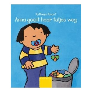 Anna im Central Book House wirft ihre Tutjes weg