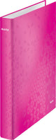 Leitz Wow Ringbinder A4 – 2 Ringe – Rückenbreite 40 mm mit 2 D-Ringen – Rosa