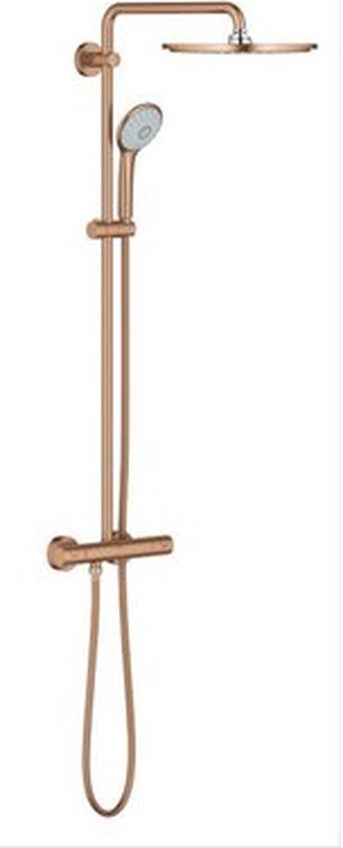 Grohe Euphoria XXL 310 Duschsystem – Regenbrause – ø 31 cm – mit Thermostatarmatur – gebürsteter warmer Sonnenuntergang (Bronze matt)