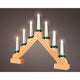 Lumineo LED-Kerzenbrücke Holz mit Batterie