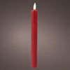 Lumineo Tafelkerzen-Set LED-Flamme 24cm rot 2-teilig