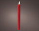 Lumineo Tafelkerzen-Set LED-Flamme 24cm rot 2-teilig