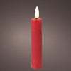 Lumineo Tafelkerze LED-Flamme h16cm rot 2 Stück