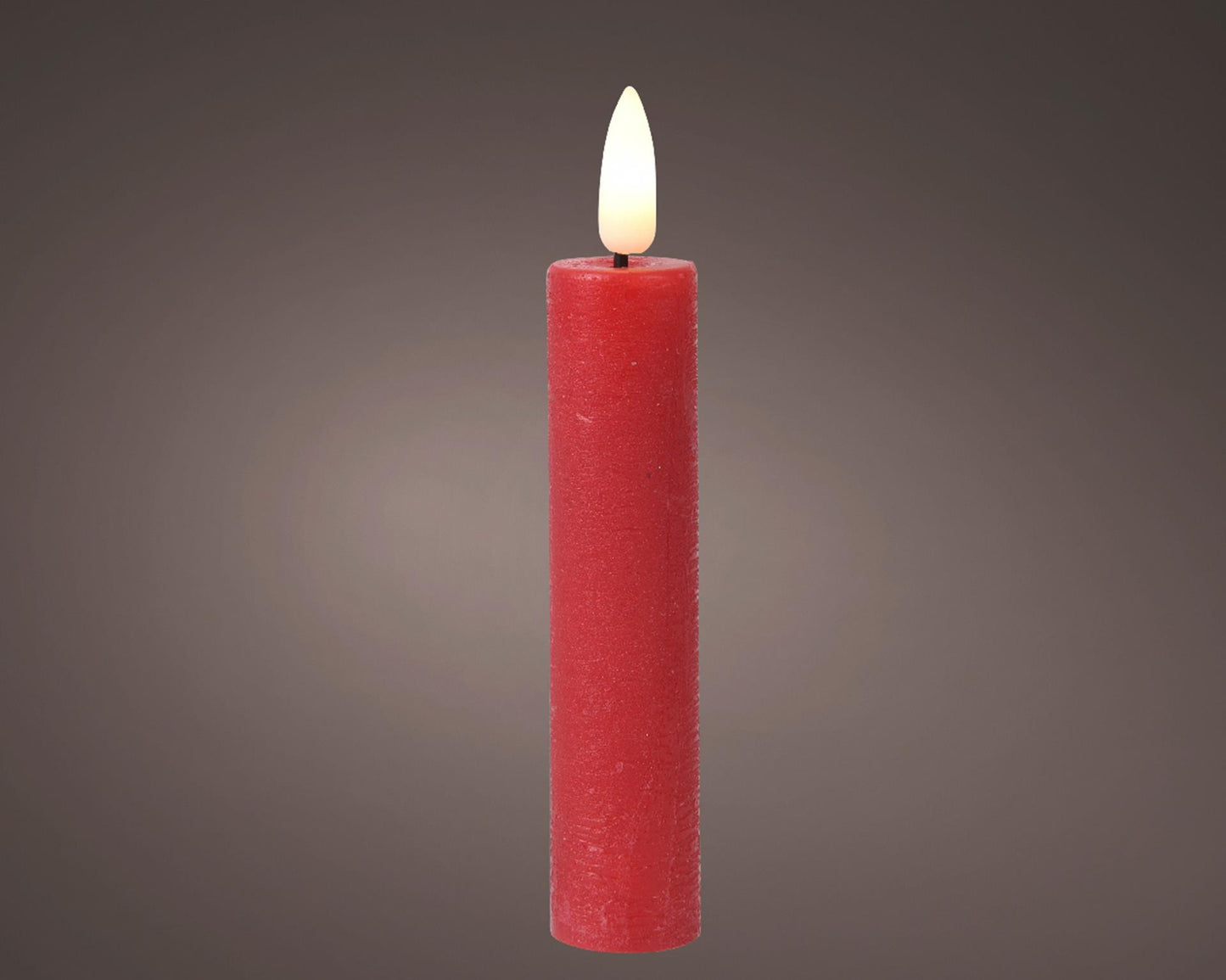 Lumineo Tafelkerze LED-Flamme h16cm rot 2 Stück