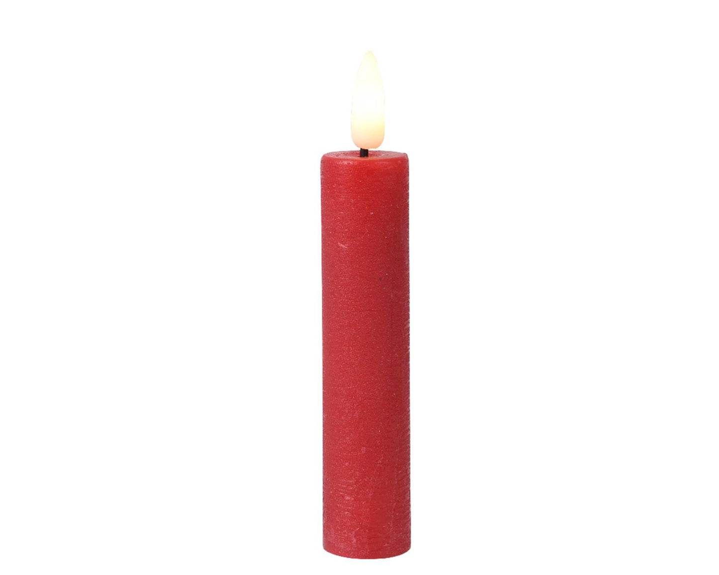 Lumineo Tafelkerze LED-Flamme h16cm rot 2 Stück