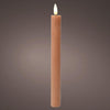 Lumineo Tafelkerzen-Set LED-Flamme 24cm braun 2-teilig