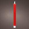 Lumineo Tafelkerze LED gerippt 24cm rot 2 Stk.
