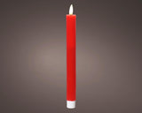 Lumineo Tafelkerze LED gerippt 24cm rot 2 Stk. - afbeelding 1