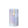 Lumineo Kerze LED in Glas irisierend 12,5cm