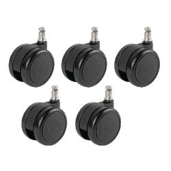 Räder für Hartböden, Realspace, Durchmesser 60 mm, Stifte 11 mm, 5 Stück