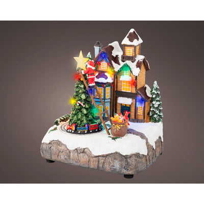 Lumineo Weihnachtsszene Weihnachtsbaum LED 16x19x22cm