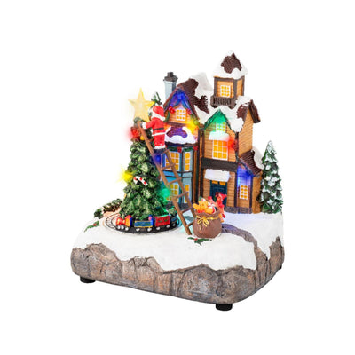 Lumineo Weihnachtsszene Weihnachtsbaum LED 16x19x22cm