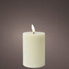 Lumineo Kerze mit gerippter Flamme, H13 cm, Creme