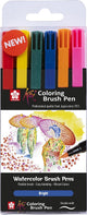 Sakura Koi Malvorlagen Pinsel Set hell, 6 Farben