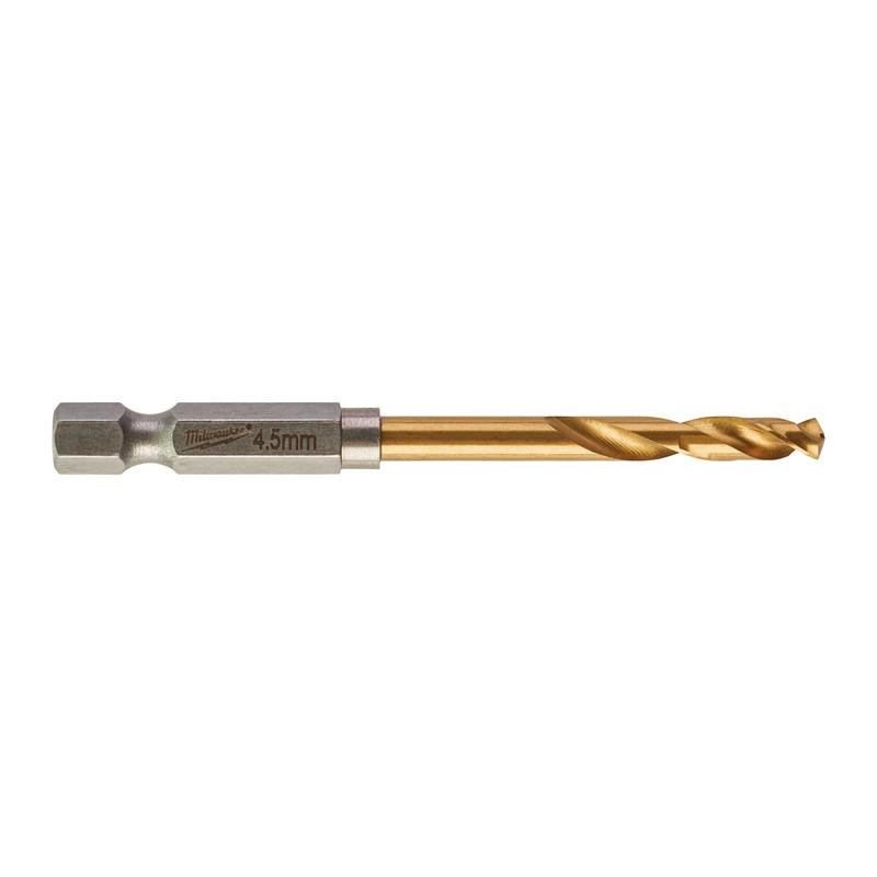 Milwaukee Zubehör Metallbohrer Shockwave HSS-G Ti. 4,5 mm – 1 Stück – 48894710