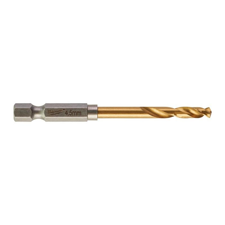 Milwaukee Zubehör Metallbohrer Shockwave HSS-G Ti. 4,5 mm – 1 Stück – 48894710