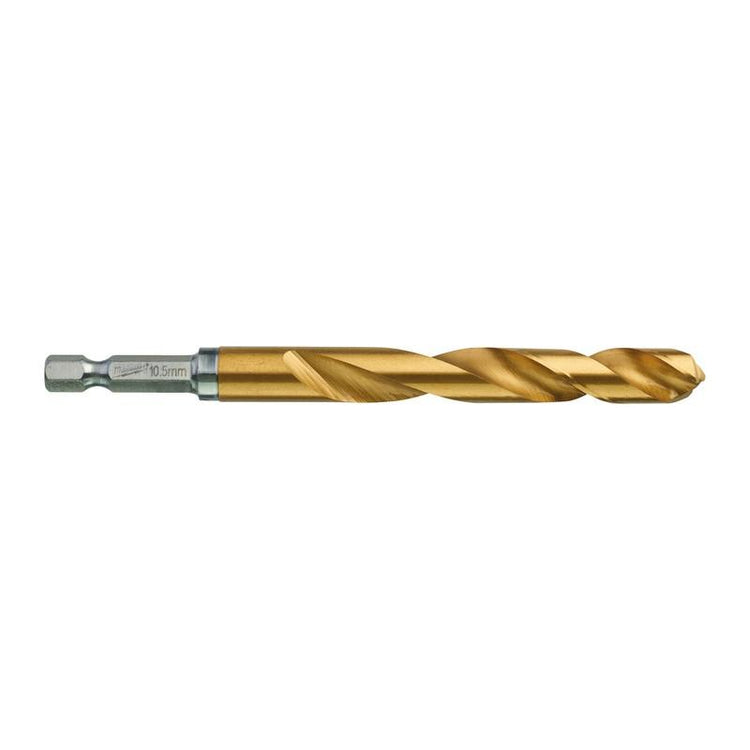 Milwaukee Zubehör Metallbohrer Shockwave HSS-G Ti. 10,5 mm – 1 Stück – 48894724