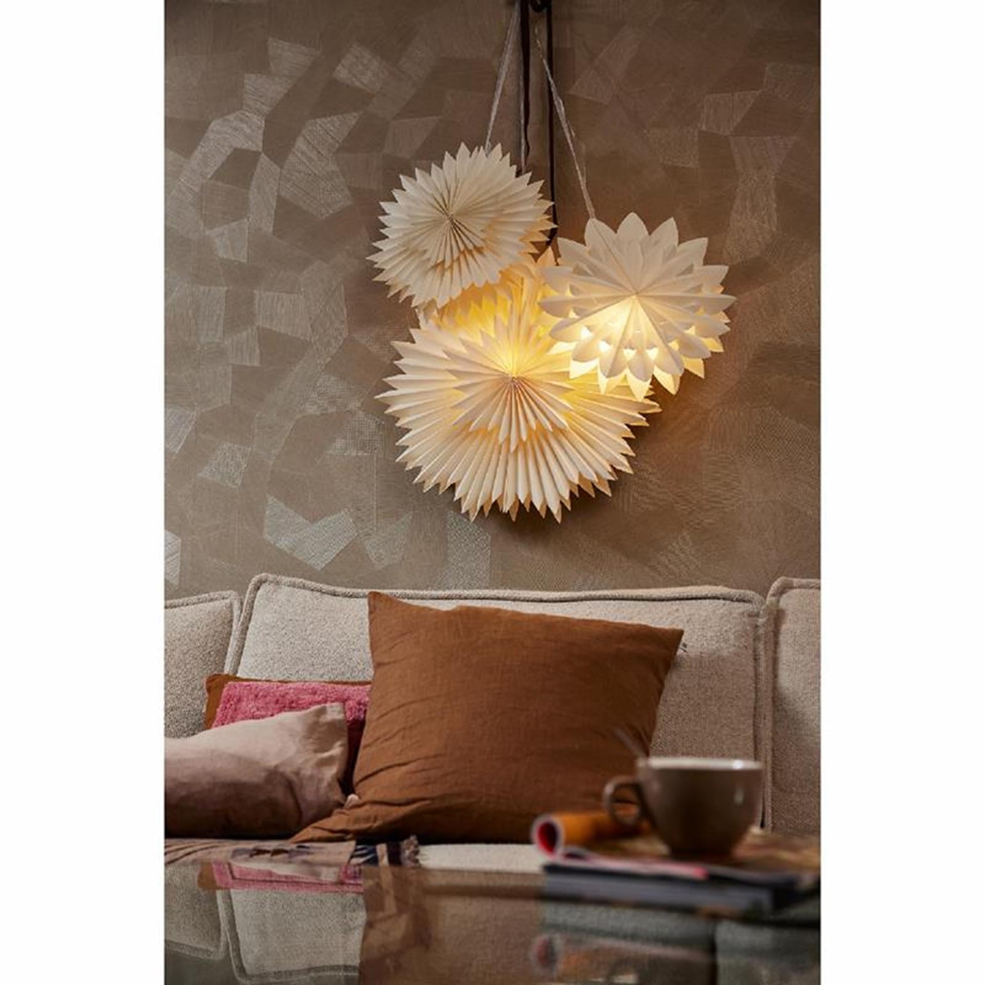 Lumineo Star LED Karton 40cm mit Timer bernsteinfarben