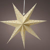 Lumineo Star LED Karton 40cm mit Timer creme