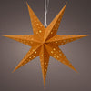 Lumineo Star LED Karton 40cm mit Timer bernsteinfarben