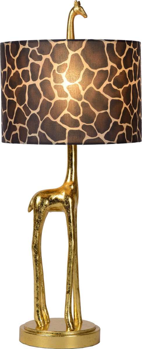 Lucide Extravaganza Miss Tall – Tischlampe – ø 25 cm – 1xE27 – mattgoldenes Messing