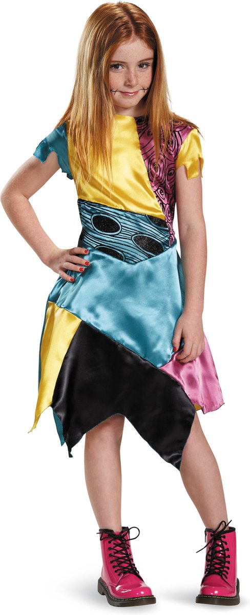 Verkleidung Disney – Albtraum vor Weihnachten, klassisches Sally-Kleid, Größe S (5 – 6 Jahre), Mädchen