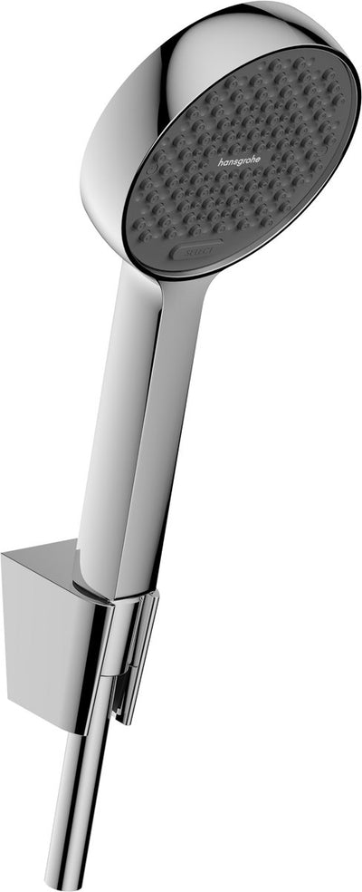 Hansgrohe activatera s – Duschset – Ecosmart Wassersparen – Auswahl per Knopfdruck – Größe 95 mm – 2 Sprühfunktionen – mit Brauseschlauch 125 cm – Chrom