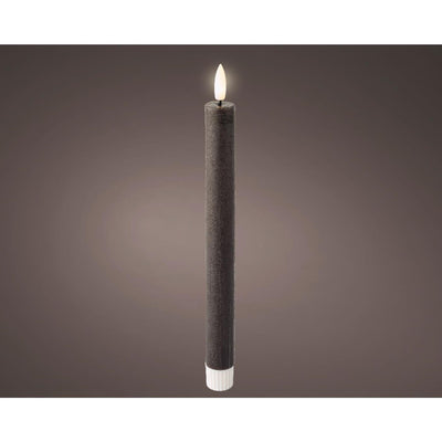 Lumineo LED-Menükerzenset Wachsgrau ø2,2xh24,5cm