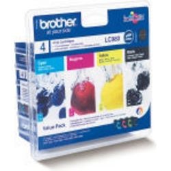 Tintenpatrone Brother LC980BNDL Schwarz Cyan Magenta Gelb