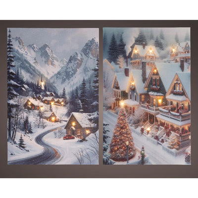 Lumineo Weihnachtsleinwand LED 1,5x38x58cm