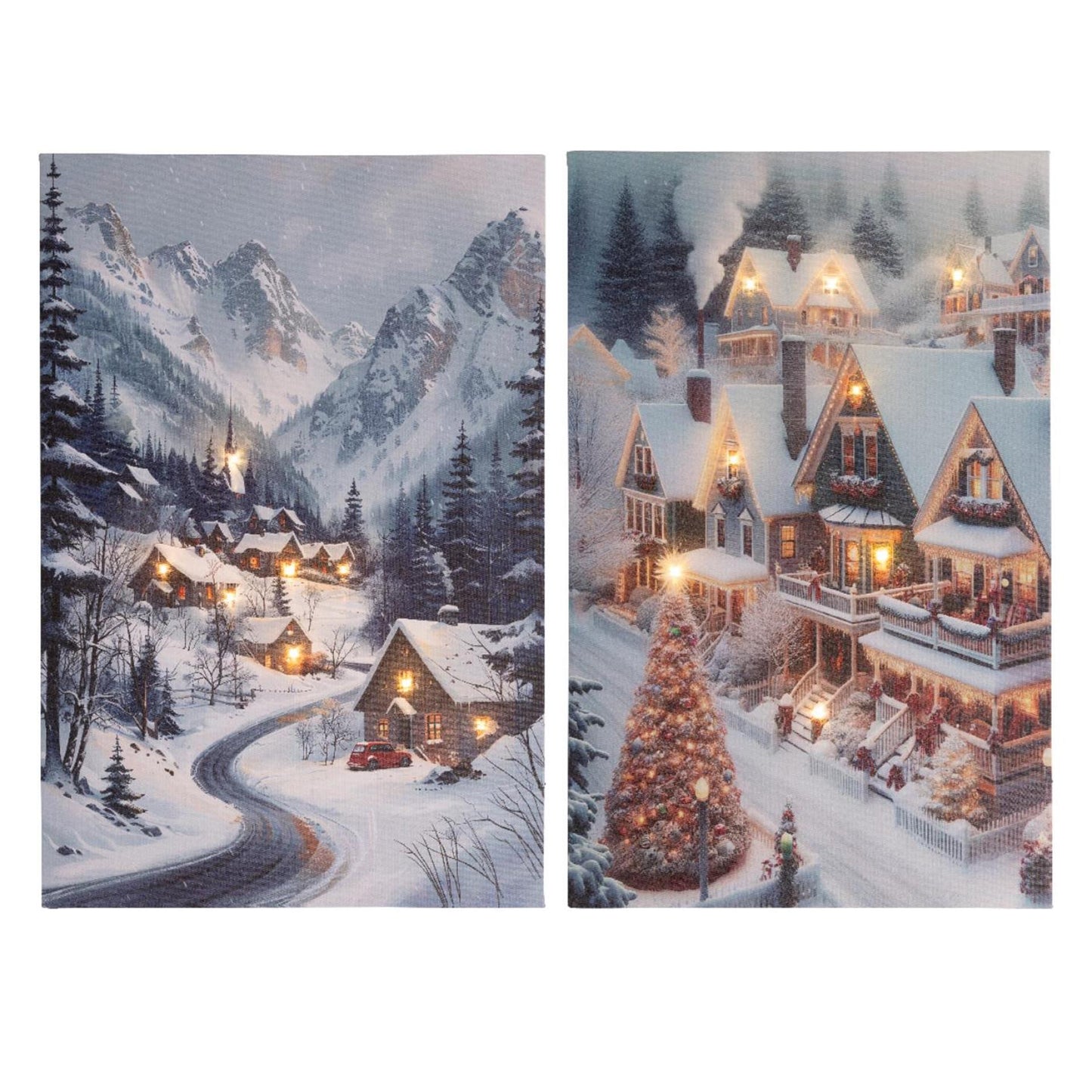 Lumineo Weihnachtsleinwand LED 1,5x38x58cm