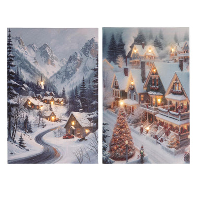 Lumineo Weihnachtsleinwand LED 1,5x38x58cm