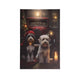 Lumineo Weihnachtsleinwand Hunde LED 38x58cm