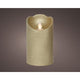Lumineo LED-Wellenkerze Wachs Gold ø7,5xh12,5cm