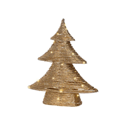 Lumineo Weihnachtsbaum Gold LED 10x34x40cm