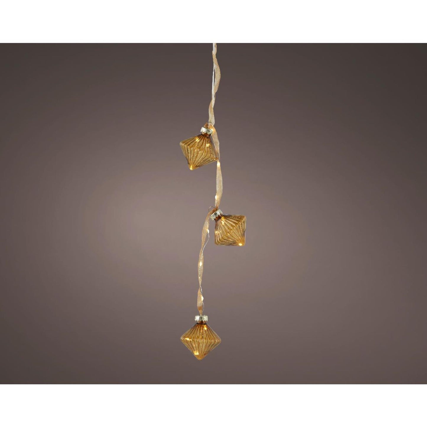 Lumineo Lichterkette Weihnachtskugel LED 5,7x28cm