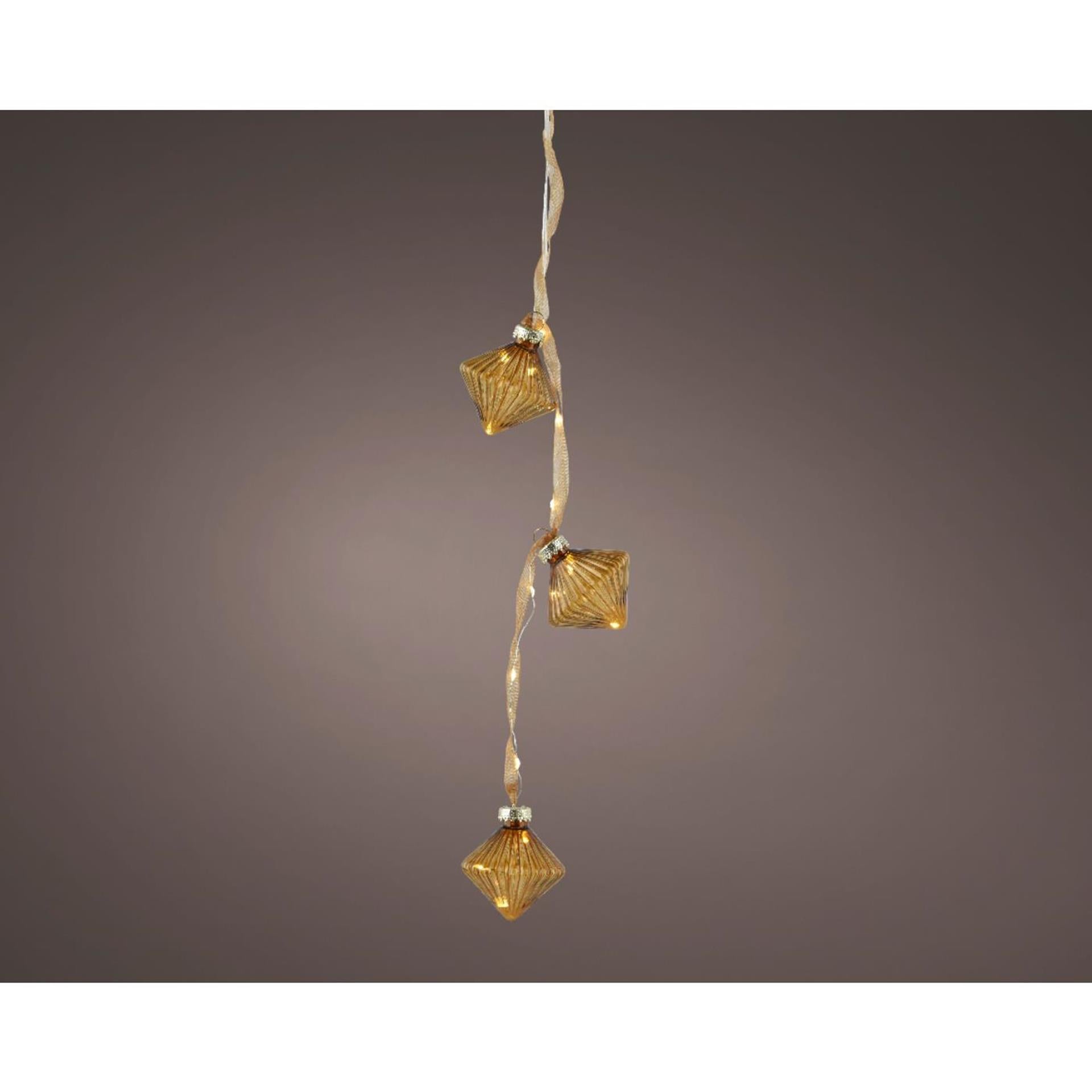 Lumineo Lichterkette Weihnachtskugel LED 5,7x28cm