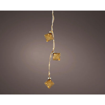 Lumineo Lichterkette Weihnachtskugel LED 5,7x28cm