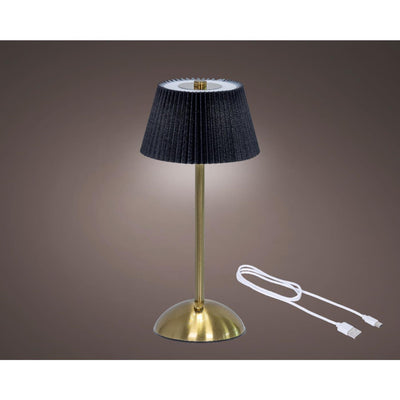 Lumineo LED-Tischleuchte wiederaufladbar, schwarz, H30,5 cm