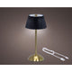 Lumineo LED-Tischleuchte wiederaufladbar, schwarz, H30,5 cm
