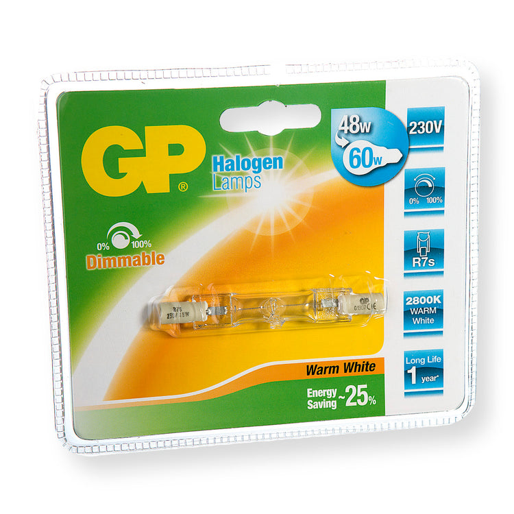 GP-Batterien GP-060406-HL Halogenlampe gerade energiesparende R7S 48 W