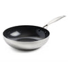 Greenpan Geneva Wokpfanne 28 cm Edelstahl schwarz