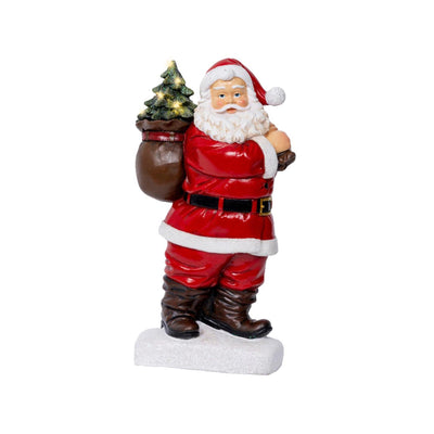 Lumineo Statue Weihnachtsmann LED 9x19,5x31,5cm