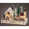 Lumineo Weihnachtsszene Holz LED 14x28x20cm