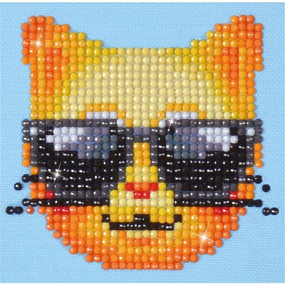 Diamond DOTZ Diamond DOTZ Diamantmalerei Cool Cat 10x10 cm