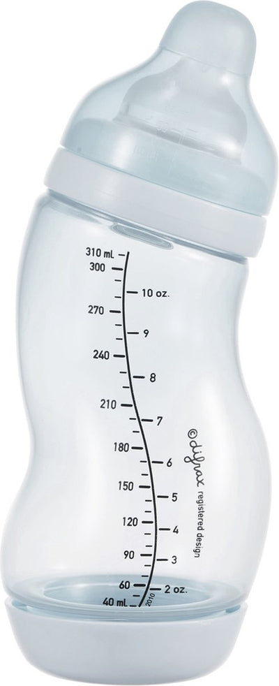 Difrax Babyflasche breit – 310 ml – Hellblau – 1 Stück – S-Flasche – Anti-Kolik