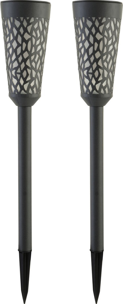 Luxform – 2x Solar-Gartenfackel – Swansea – LED – mit Flammeneffekt – angetrieben durch Solarenergie – Set mit 2 Stück