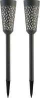Luxform – 2x Solar-Gartenfackel – Swansea – LED – mit Flammeneffekt – angetrieben durch Solarenergie – Set mit 2 Stück
